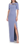 JS COLLECTIONS IVY BEADED COLUMN GOWN