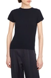 Vince Short-sleeve Wool-blend T-shirt In Coastal