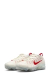 Nike Air Vapormax 2023 Fk Sneaker In Sail/track Red/phantom/metallic Silver