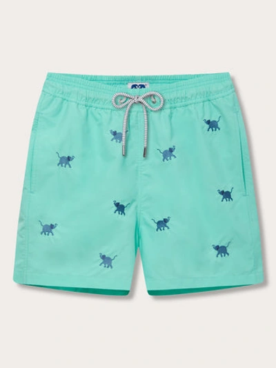 Love Brand & Co. Mens Elephants Galore Embroidered Staniel Swim Shorts