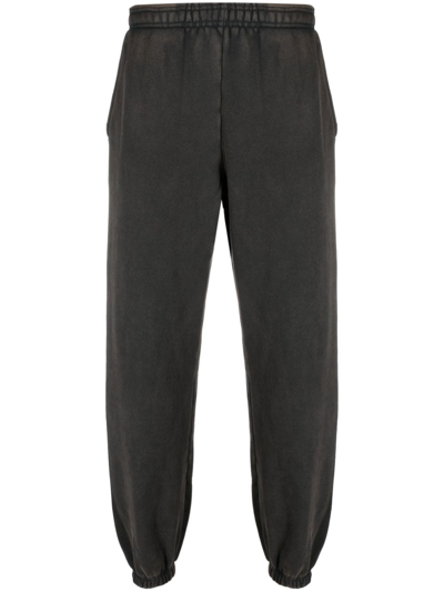 Entire Studios Organic Cotton Track Pants In Washed Black