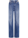 Rabanne Disc Flared Jeans In Blue