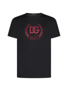 Dolce & Gabbana Embroidered Dg Laurel T-shirt In Nero