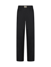 Dolce & Gabbana Black Wool Flared Trousers In Nero