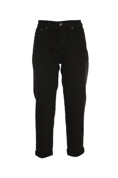 Dondup Fitted Buttoned Jeans In Black