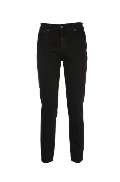 Dondup Fitted Buttoned Jeans In Black