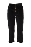 Dondup Cropped Button-down Jeans In Black
