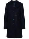 Fay Navy Virgin Wool Blend Coat In Navy