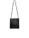 JIL SANDER JIL SANDER MEDIUM TANGLE BAG IN BLACK LEATHER