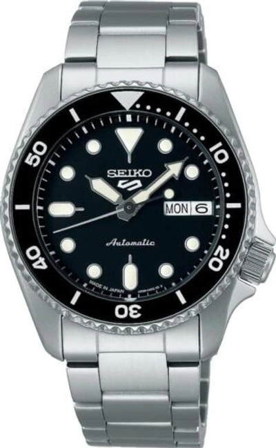Pre-owned Seiko 5 Sports Sbsa225 Automatic Black Dial Mechanical Diver Watch Men Japan
