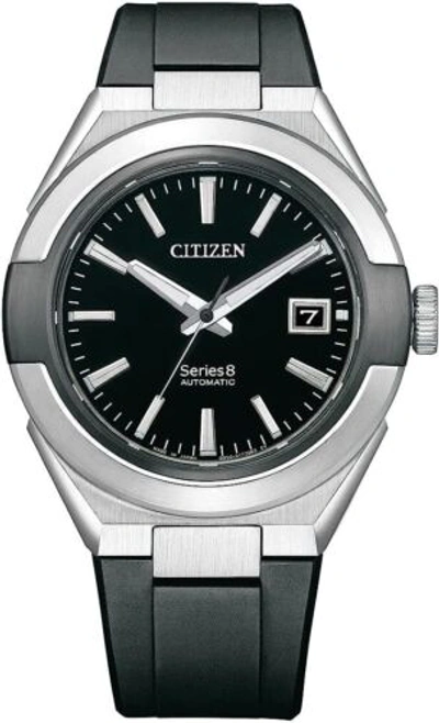 Pre-owned Citizen Na1004-10e Series 8 870 Black Dial Automatic Mechanical Watch Men Japan