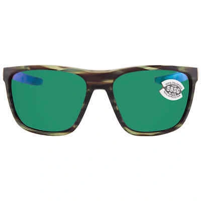 Pre-owned Costa Del Mar Ferg Green Mirror Polarized Glass Men's Sunglasses Frg 253 Ogmglp