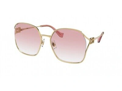 Pre-owned Miu Miu Sunglasses Mu 52ws 5ak06s Gold Pink Woman