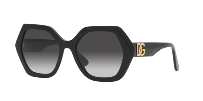 Pre-owned Dolce & Gabbana Dg 4406 Black/grey Shaded 54/19/140 Women Sunglasses In Gray