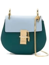 CHLOÉ CHLOÉ CONTRAST FAYE SATCHEL - GREEN,3S1032H8L12149950