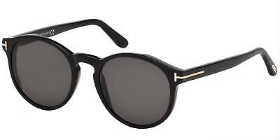 Pre-owned Tom Ford Ian-02 Ft 0591 Black/grey 51/20/145 Unisex Sunglasses In Gray