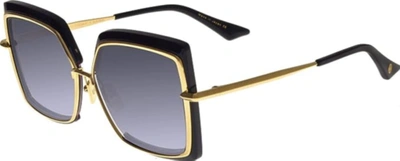 Pre-owned Dita Authentic  Sunglasses Dts 503-01 Black Yellow Gold W/ Grey Shaded "new"58mm In Gray