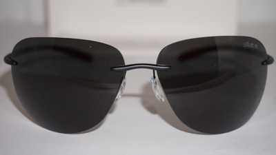 Pre-owned Silhouette Sunglasses Bayside Rimless Black Grey 8729/75 914 65 14 130 In Gray