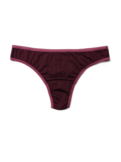 Hanky Panky Movecalm™ Natural Rise Thong In Purple