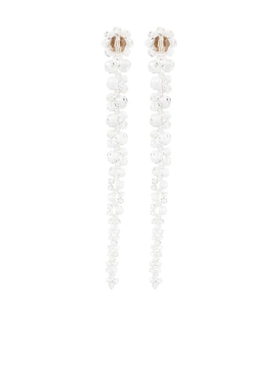 Simone Rocha Drip Crystal-embellished Earrings In Lt  Smoke