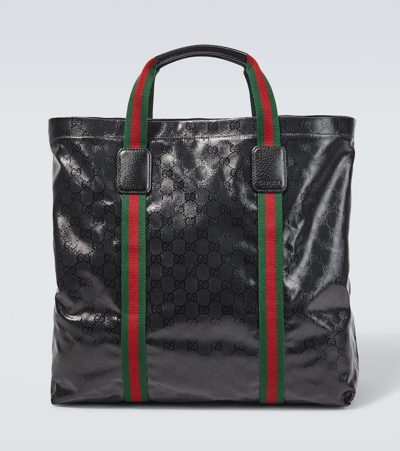 Gucci Gg Crystal Medium Tote Bag In Black