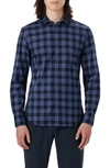 BUGATCHI AXEL SHAPED FIT CHECK STRETCH BUTTON-UP SHIRT