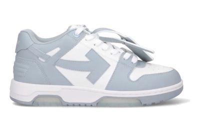 Pre-owned Off-white Out Of Office Calf Leather White Grey In White/grey