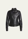 PROENZA SCHOULER WHITE LABEL FITTED FAUX-LEATHER JACKET