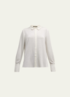 Kobi Halperin Larissa Stretch Silk Blouse In Ivory