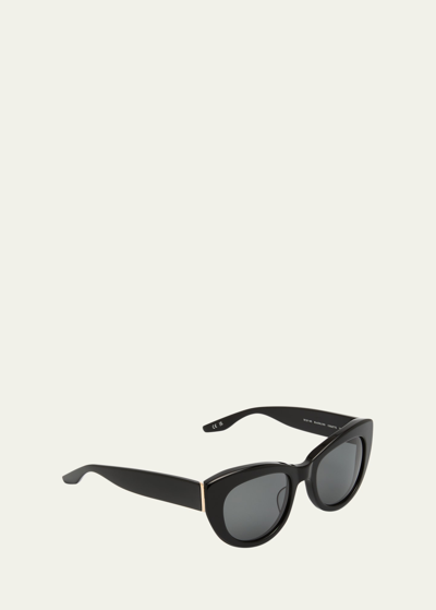 Barton Perreira Vega Acetate & Titanium Butterfly Sunglasses
