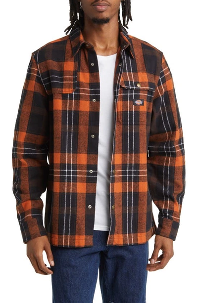Dickies Nimmons Plaid Button-up Shirt In Java