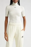 Off-white Off-stamp Second Skin Turtleneck Top In White