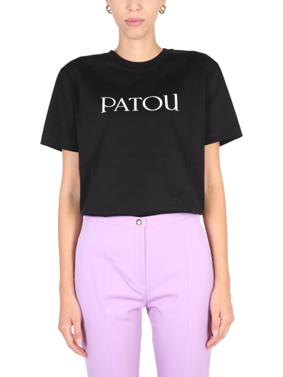 Patou Logo-print T-shirt In Black