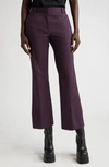 Altuzarra Fossett Stretch Wool Ankle Pants In Aubergine