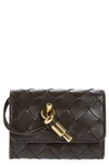 Bottega Veneta Andiamo Envelope Card Case In 2190 Fondant-m Brass