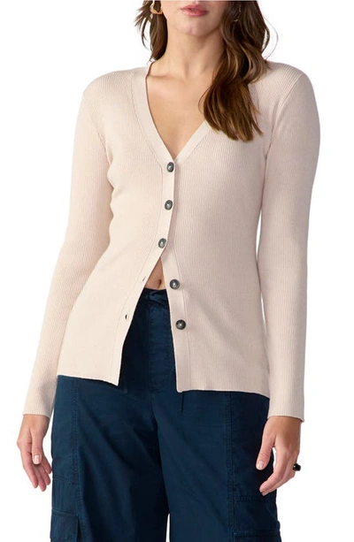 Sanctuary Off Duty Cotton Blend Cardigan In Beige