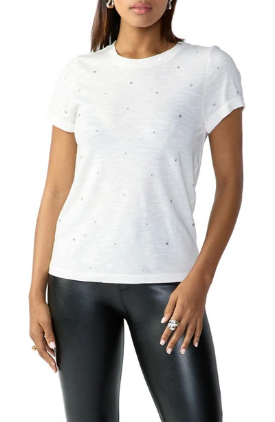 Sanctuary The Perfect Bling Embellished T-shirt In White