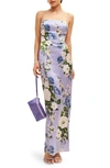 Reformation Frankie Silk Dress In Garden Soiree