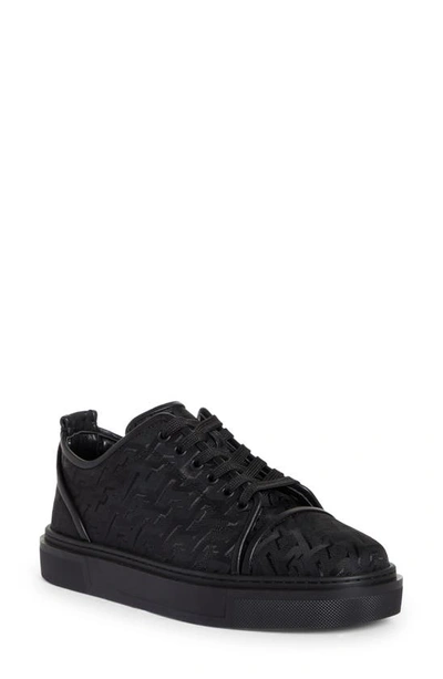 Christian Louboutin Adolon Junior Jacquard Sneaker In Bk01-black