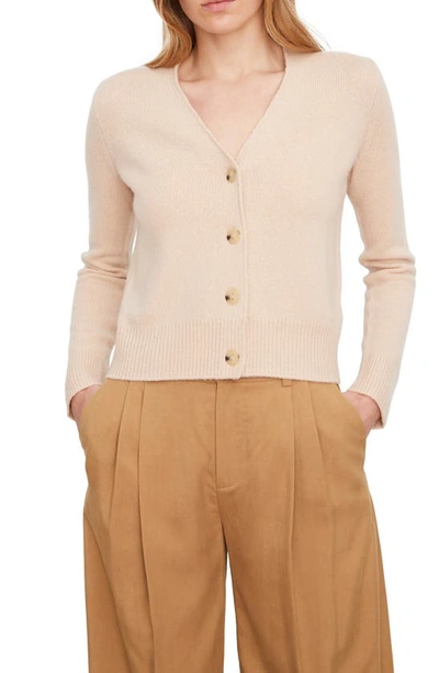 Vince V-neck Cashmere Cardigan In Neutrals