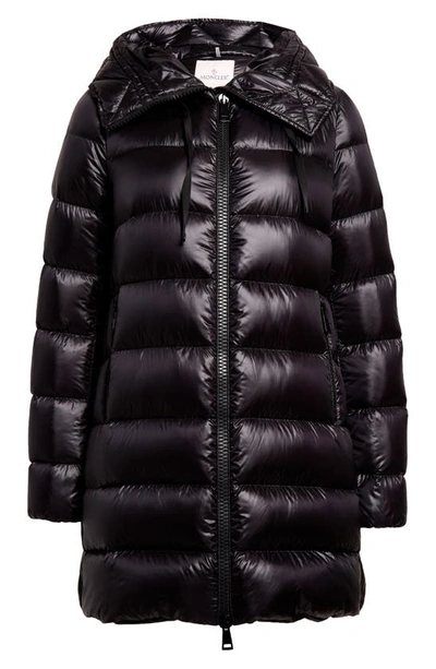 Moncler Suyen Down Quilted Nylon Hooded Parka In Black