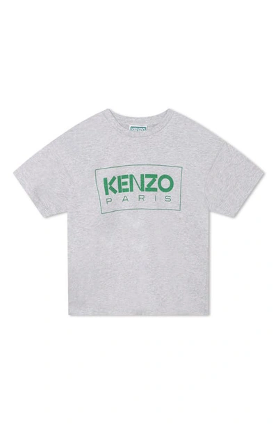 Kenzo Kids' Logo-print Organic-cotton T-shirt In Blue