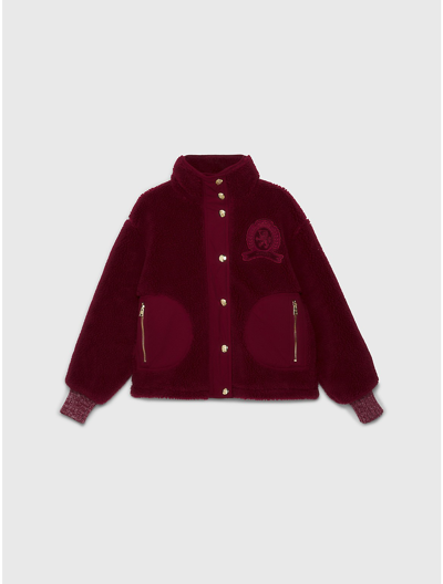 Tommy Hilfiger Teddy Crest Varsity Jacket In Rouge ModeSens