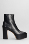 ROBERTO FESTA SINDRA HIGH HEELS ANKLE BOOTS IN BLACK LEATHER