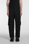 44 LABEL GROUP PANTS IN BLACK COTTON