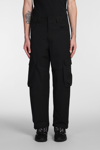44 Label Group Cargo-pocket Cotton-blend Trousers In Black