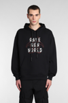 44 Label Group Fallout Logo-print Cotton Hoodie In Black