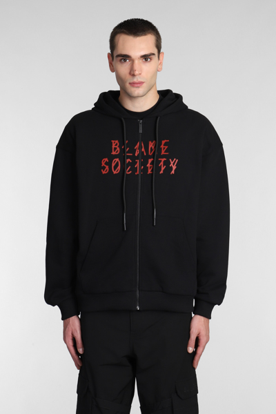 44 Label Group Sweatshirt In Black Cotton
