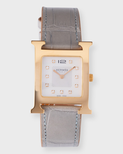 Herms Heure H Watch, Medium Model, 30 Mm