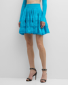 Alaïa Crinoline Miniskirt In Blue